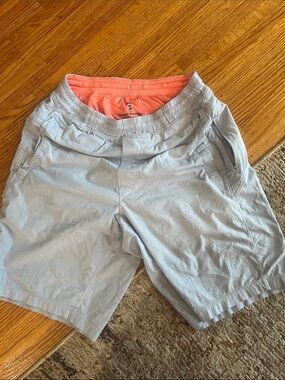 Birddogs Light Blue Shorts with Coral Waistband